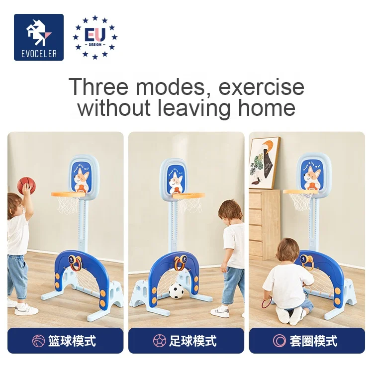 
EVOCELER 1-8 Years Corgi IP Kids basketball hoops Stable Mini Adjustable Indoor Sports Toy Basketball Hoop For Toddlers 