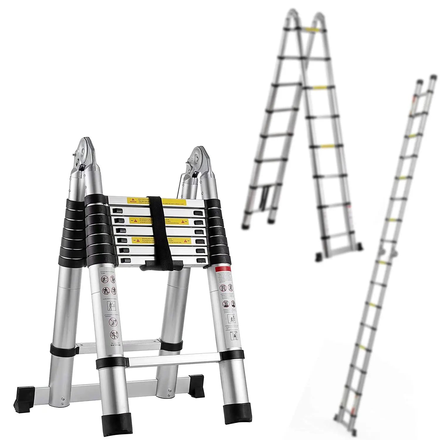 Aluminum Double Side Telescopic Ladder Folding Ladder Foldable Outdoor Portable Extension Ladder Step at 20m