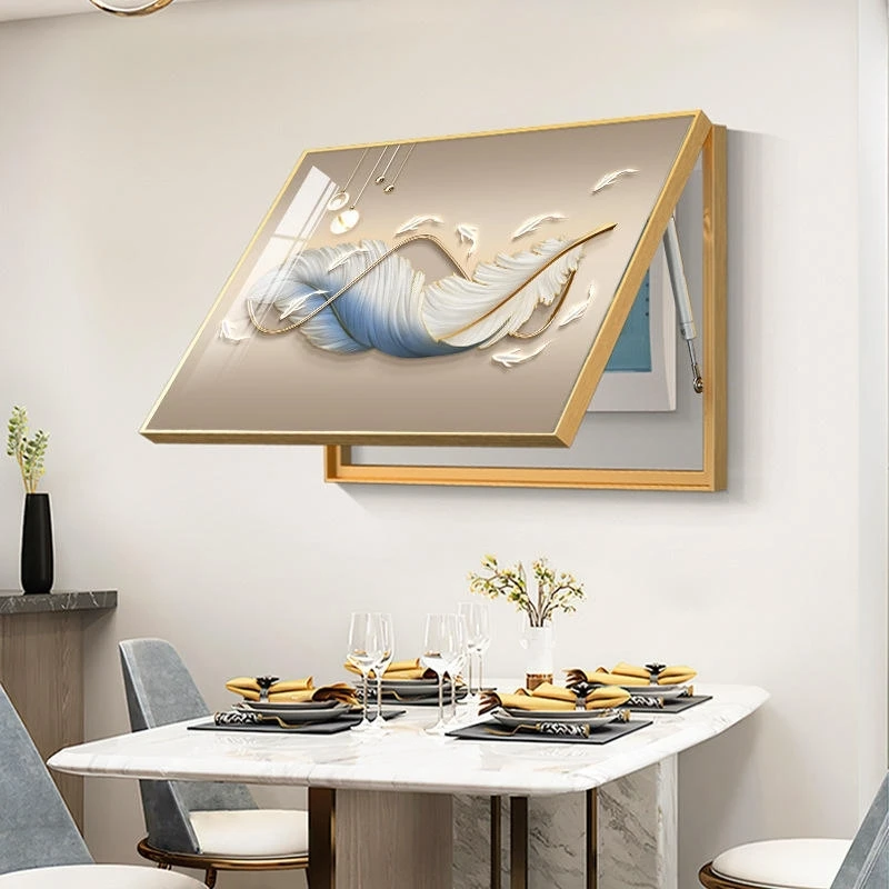 Artistic Porcelain Electric Meter Box with Crystal-Like Luster for a Luxurious Look Feathered Nine Fish