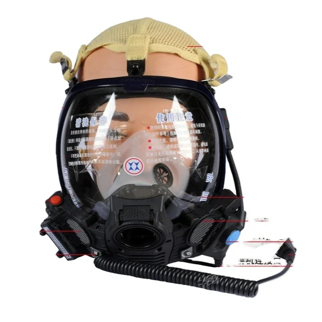 wireless radio communication full face mask for scba