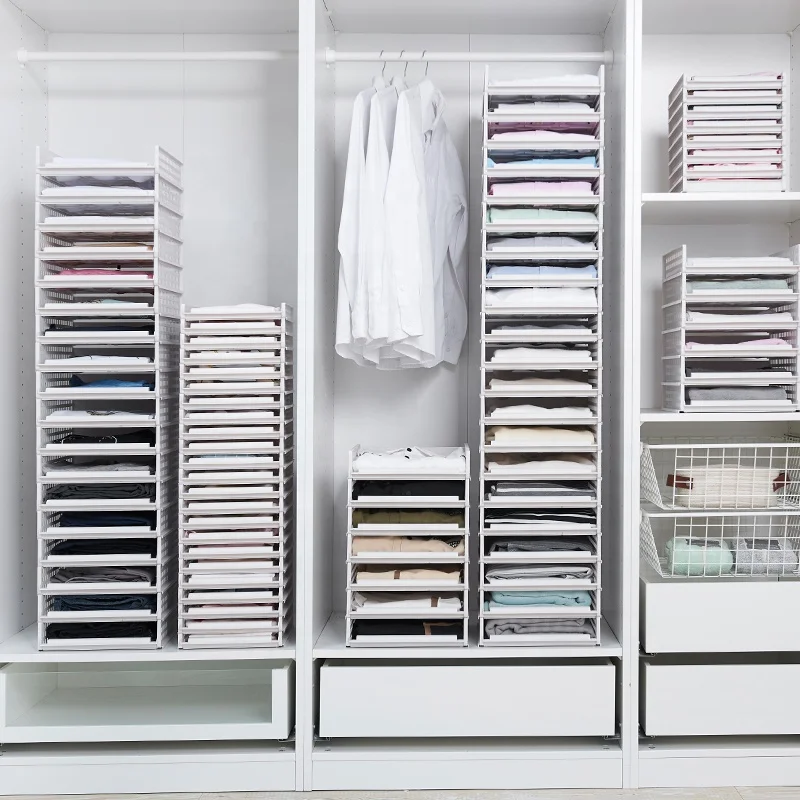 Plastic Drawer Organizer, Wardrobe Storage Shelves