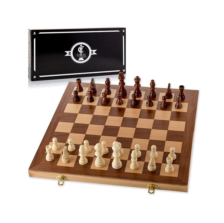 Custom luxury extra large tournament foldable wood chess oficial stauton with jumbo board 50 x 50