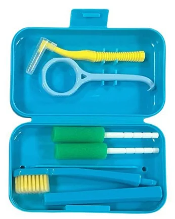 2024 New arrival Portable Plastic four in one Hygiene Products Orthodontic Toothbrush Oral Care Dental Travel Teeth Cleaning Kit