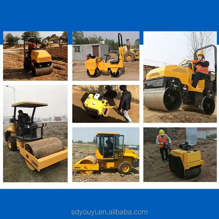 Wholesale manual double drum roller gasoline vibration compactor asphalt road  roller