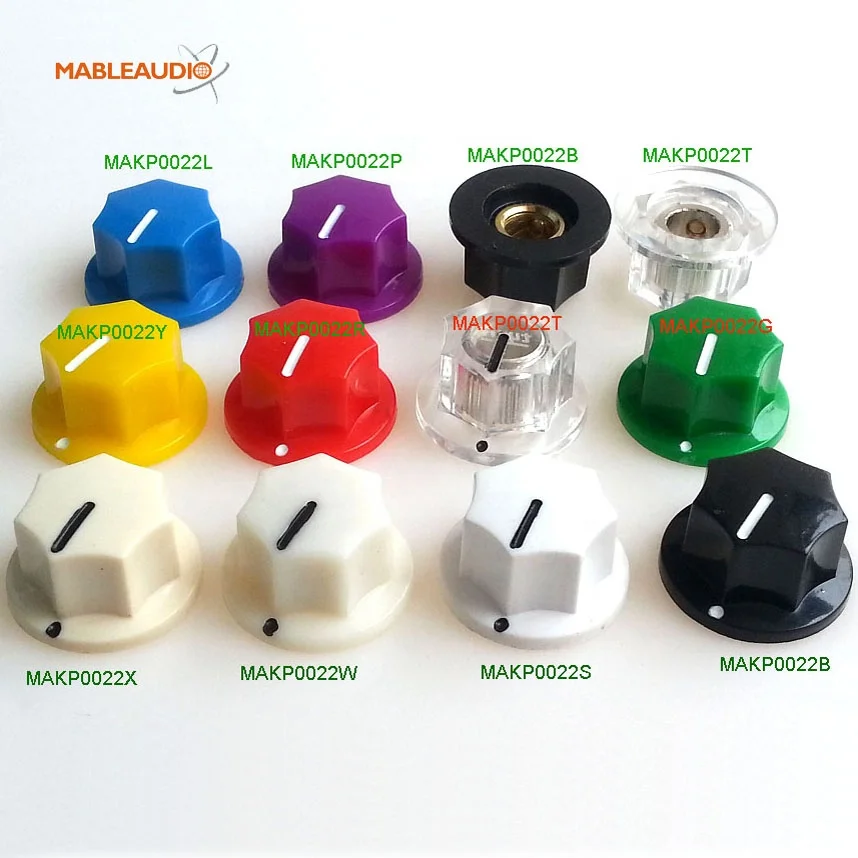 20X11.5mm 9F Metal Insert Plastic Round Potentiometer Guitar Knob