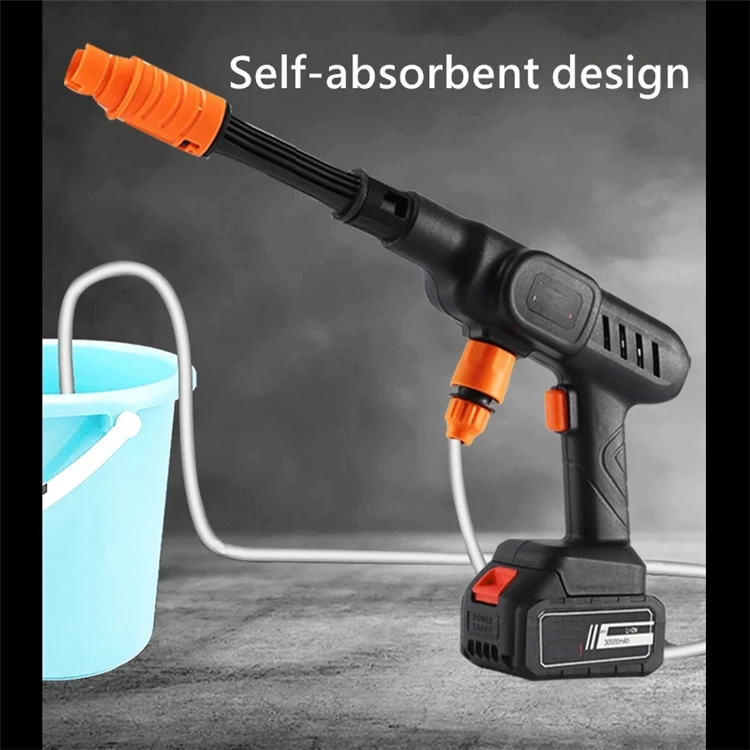 21V Lithium Battery Rechargeable  Used Car Wash Machine High Pressure Gun Car Washer Spray Gun for Water