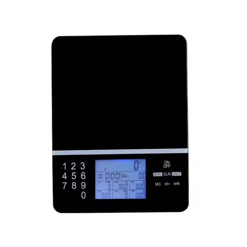 2024 New Arrival Digital Electricity Macro Smart Touch Screen Calorie Counter Scale for Food Nutrients