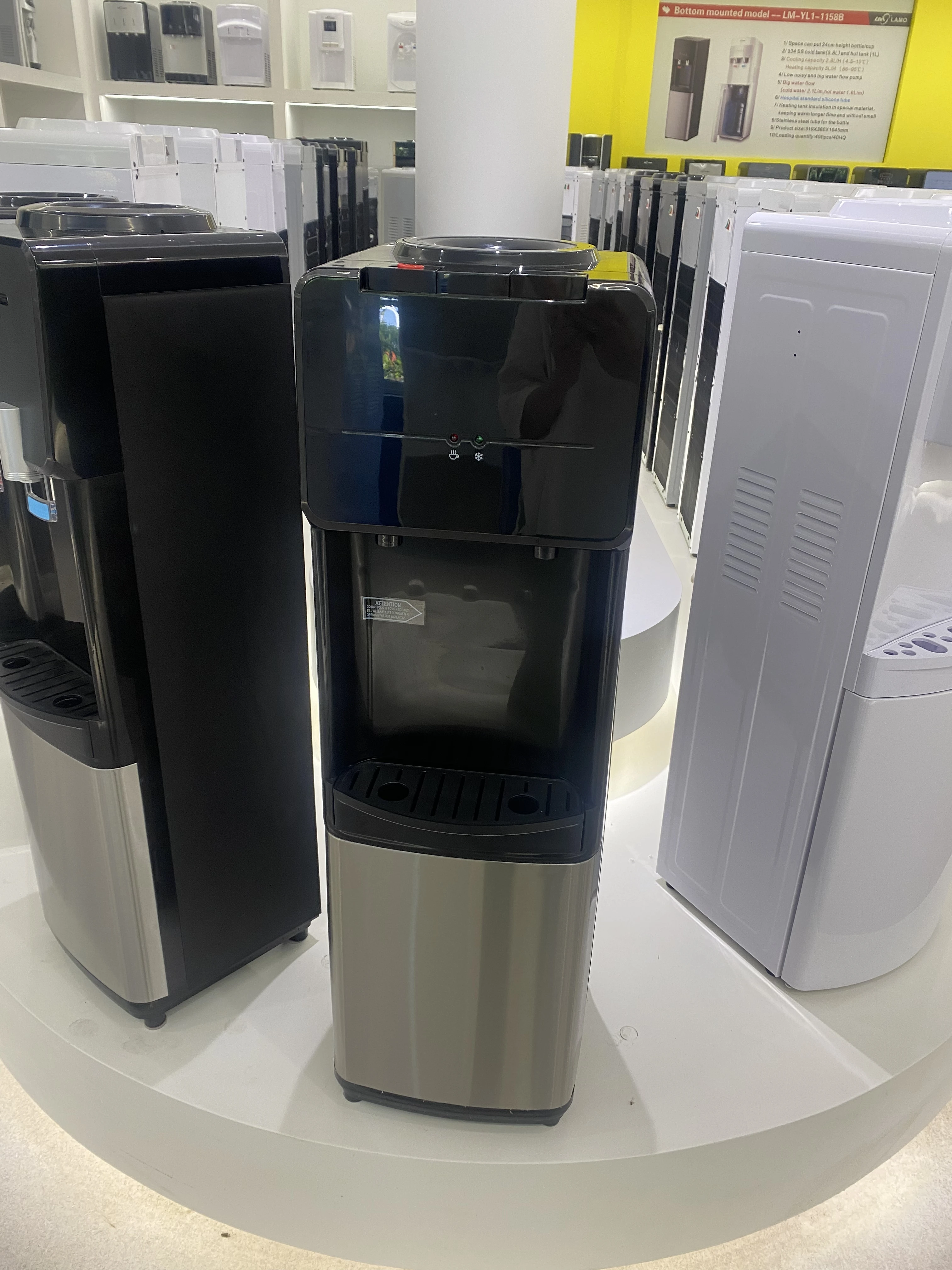 New Model Compressor Cooling Water Dispenser 1120 stylish top loading water cooler with child lock