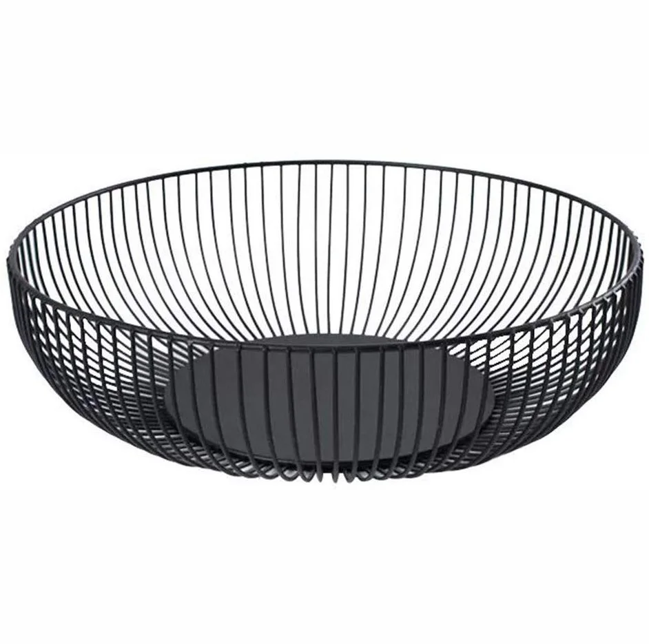 
Metal Wire Fruit Bowls Storage Basket Kitchen Countertop Fruit Bowl Vegetable Holder Decorative Stand for Bread, Snacks 