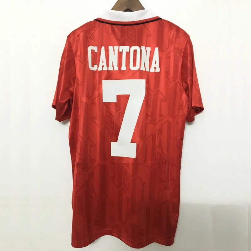 Free shipping sample order 1992 93 94 Retro soccer jersey Customized CANTONA football shirt