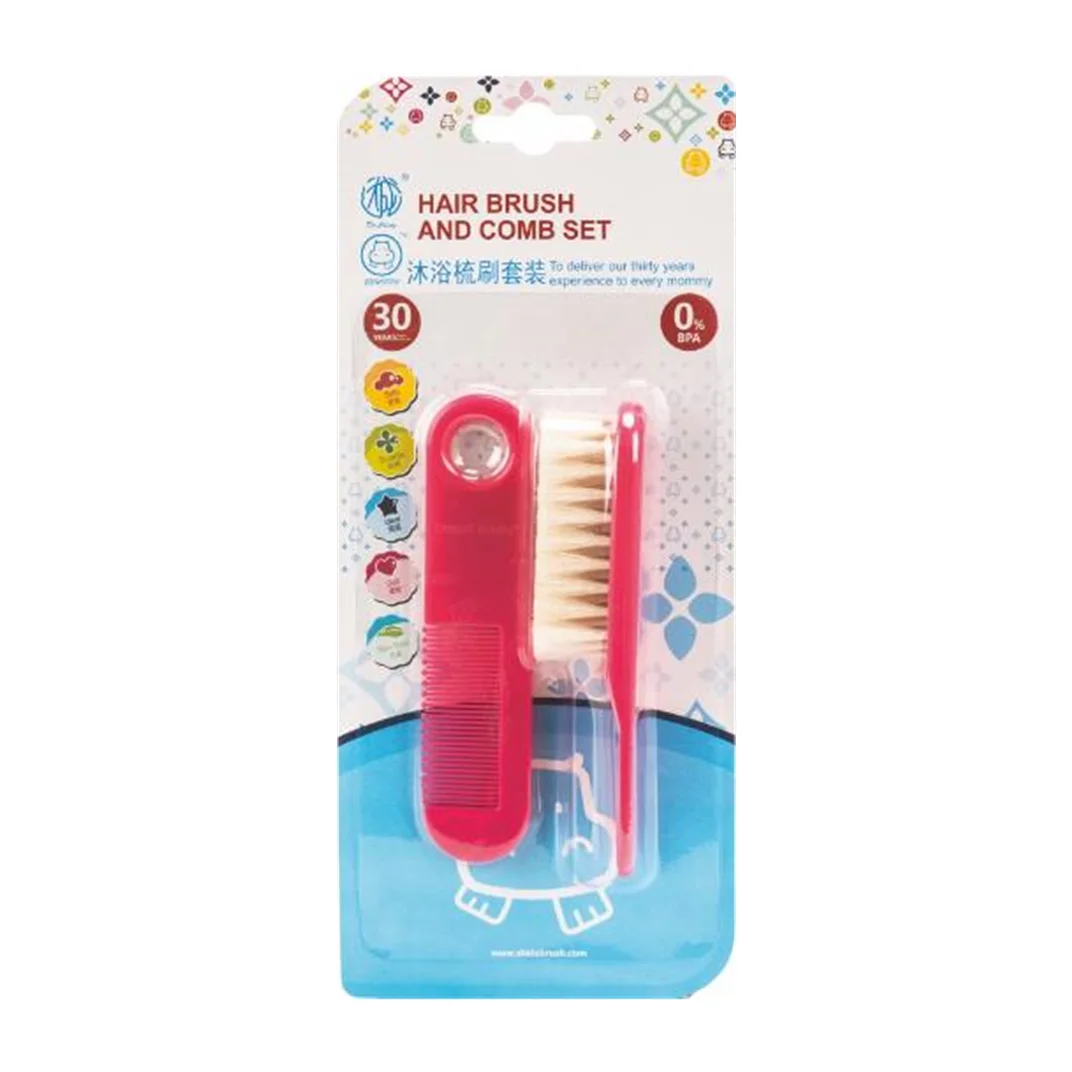 customizable high quality natural soft goat hair brush baby comb small comb brush travel brush