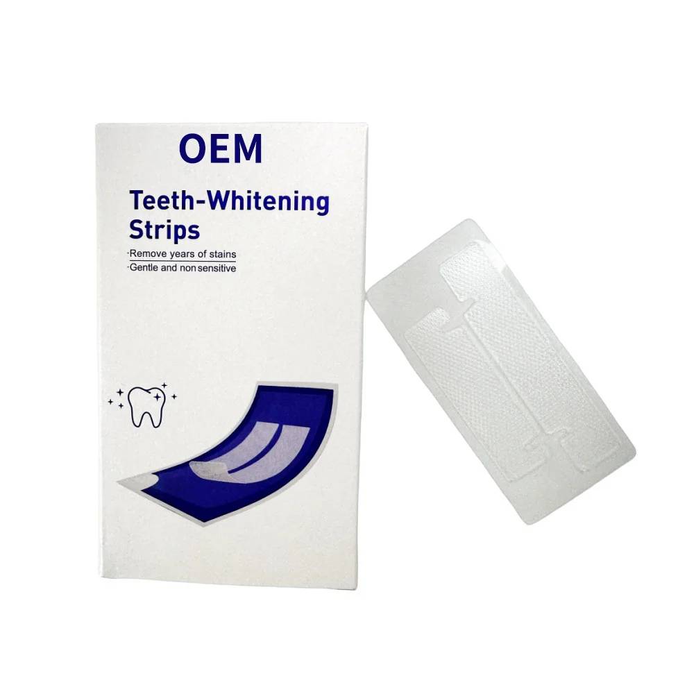 OEM private label whitening strips remove dental stains no peroxide teeth whitening