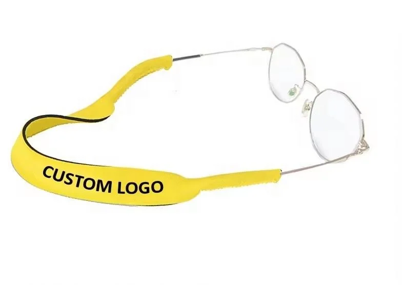 Custom Logo Neoprene Non-Slip Sports Silicone Sunglass Cord Holder Sunglasses Strap And Neck Strap