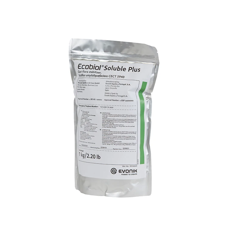  Кормовые биотики Ecobiol Soluble Plus Bacillus для корма свиней и аквакультуры