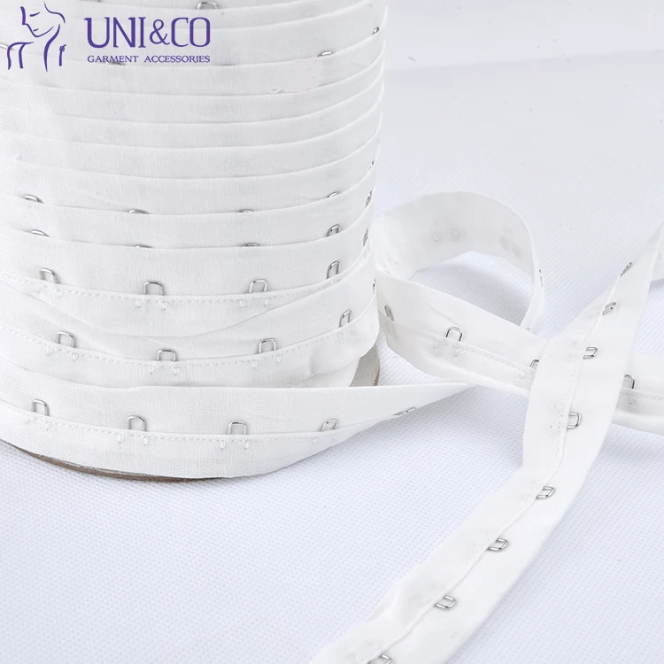 Wholesale Supply Hook And Eye Tape Roll Microfiber Fabric Factory For Corset Crop Top Garment Women Underwear Bra Accessories