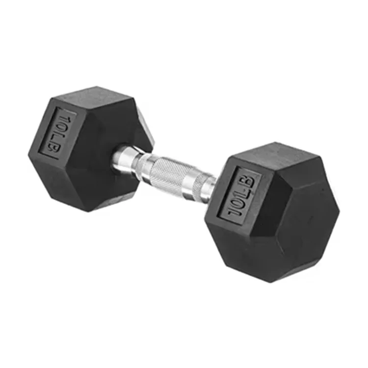 black rubber hexagonal dumbbells gym use 10 kg 40kg 50kg hex dumbbell set for sale
