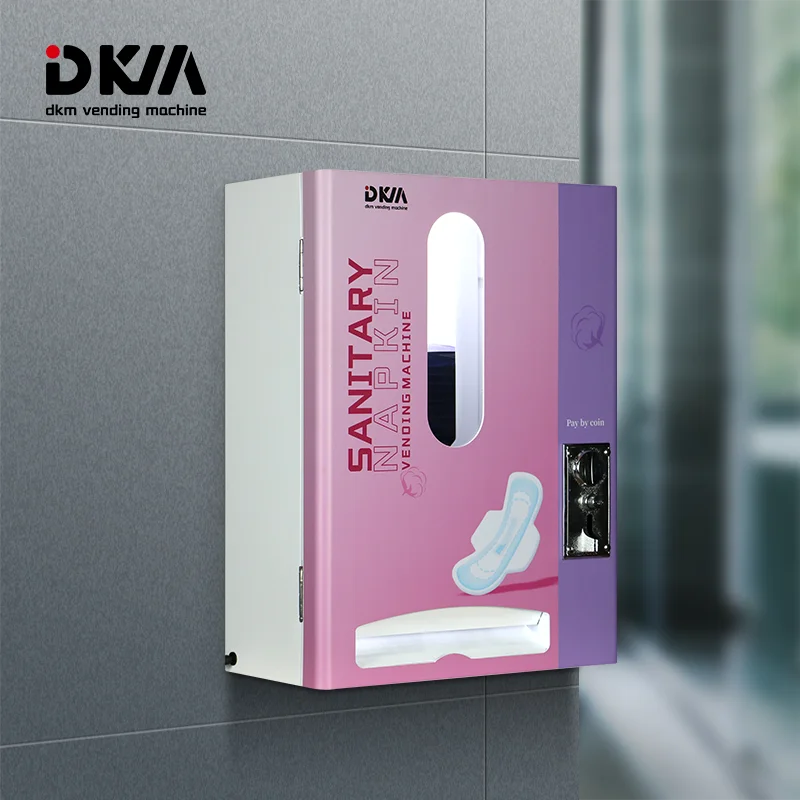DKMVedning Top Fashion Wall Mounted Napkins Smart Vending Machine For Tampons Pad Dispenser Box