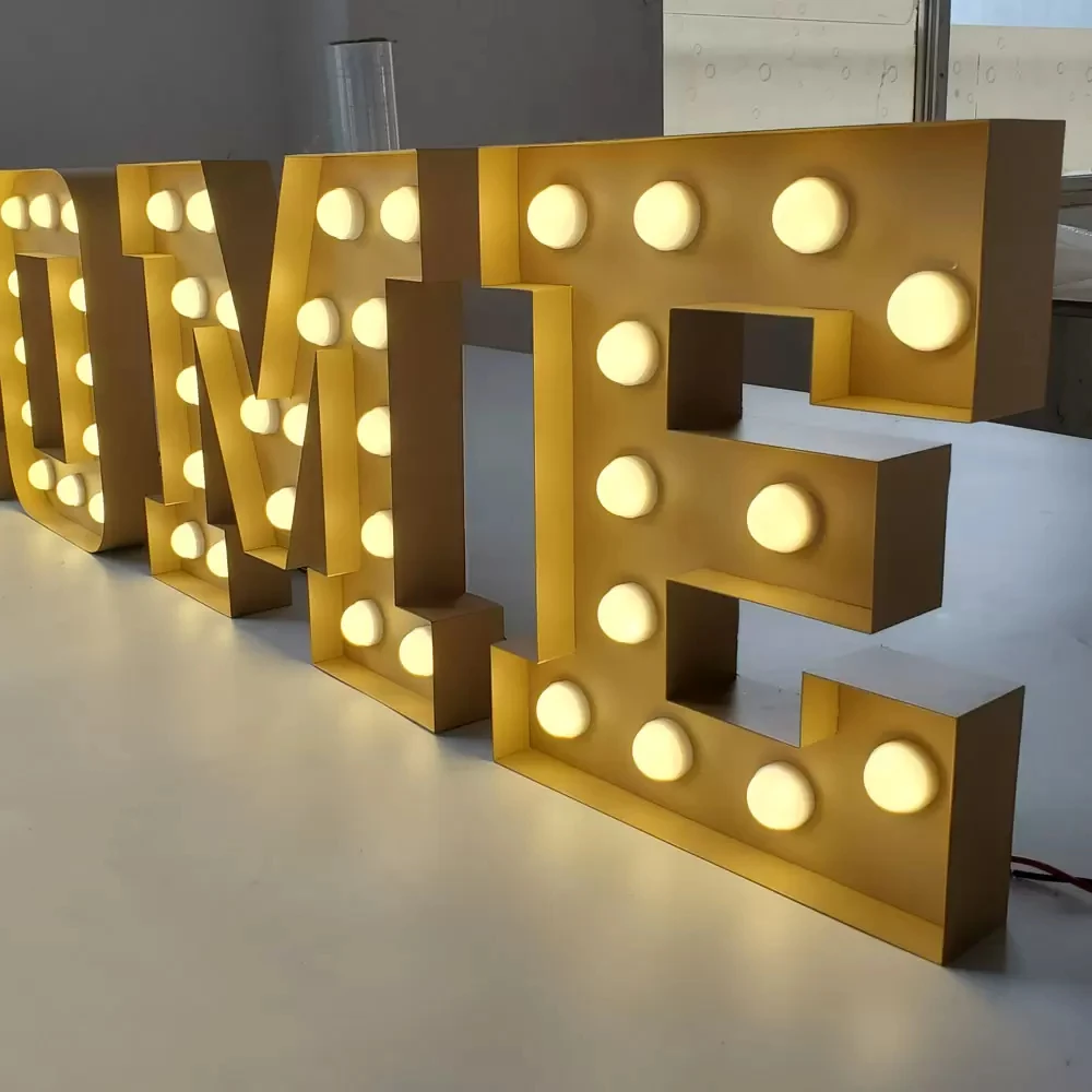 SRY Manufacturer 3D Marquee Sign 3ft 4ft Outdoor Birthday logo Wedding Sign Led Letter Sign