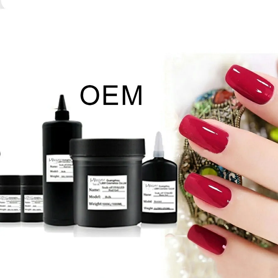 2023 new formula hema free Mixcoco  OEM ODM uv nail gel polish esmalte em en de Bulk UV Gel Raw Material Gel Polish In KG