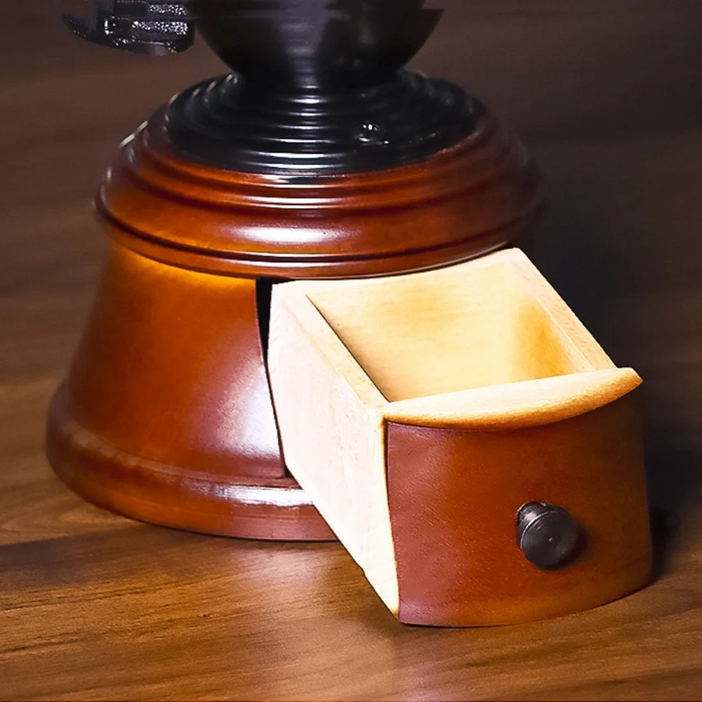 Hot Sale Retro Mill Manual Hand Crank Wooden Handle Classic Vintage Style Mill Coffee Grinder Machine