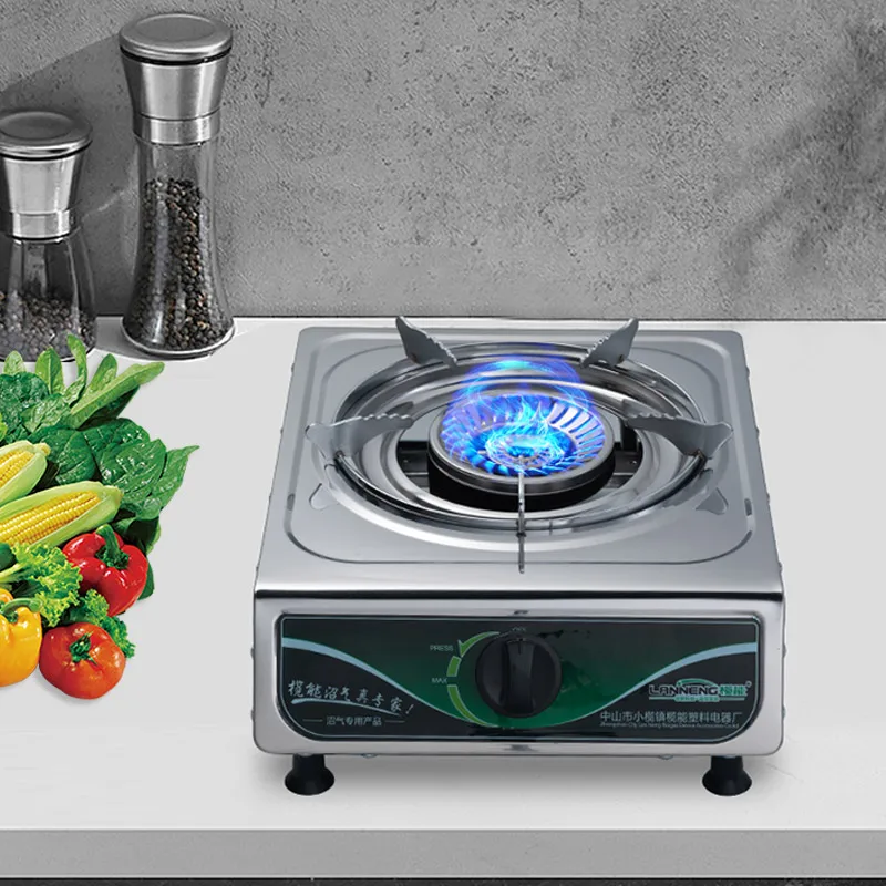 Household biogas table top cooker single stove burner stanless steel stove