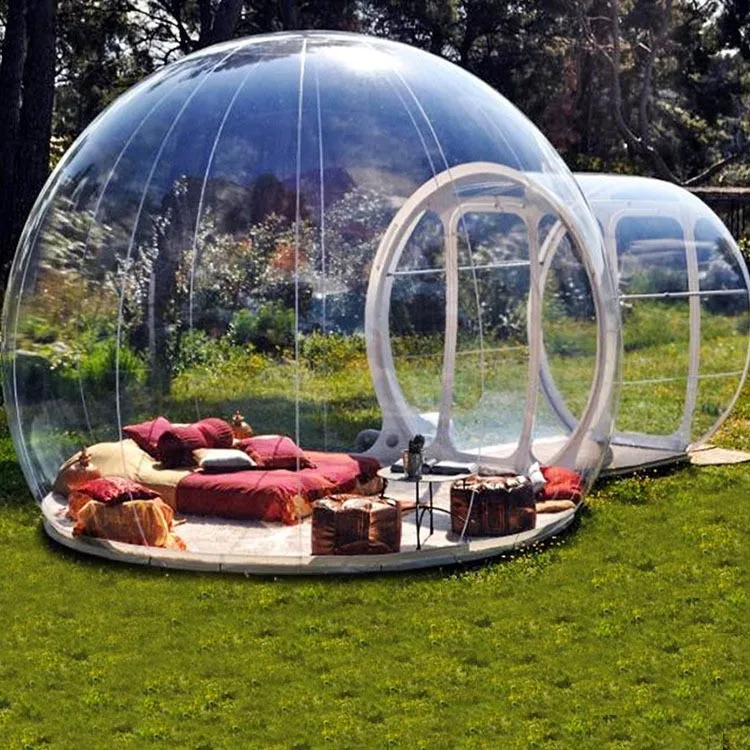 Windproof Hotel Bathroom Clear One Room Large Outdoor House Inflatable Bubble Tent