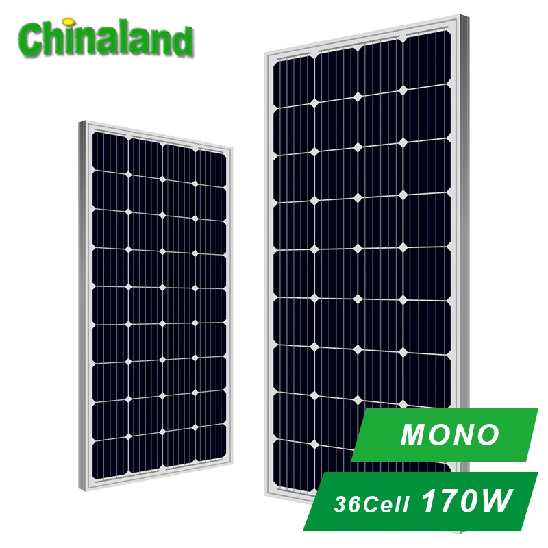 Chinaland bifacial black buy best price solar panels 150w 160w solar panel 200w monocrystalline solar panel hot selling in China