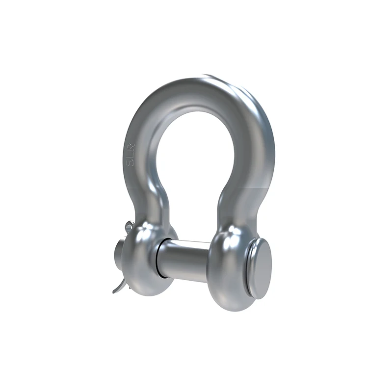 Bow type bolt alloy steel round pin anchor shackles/bolt