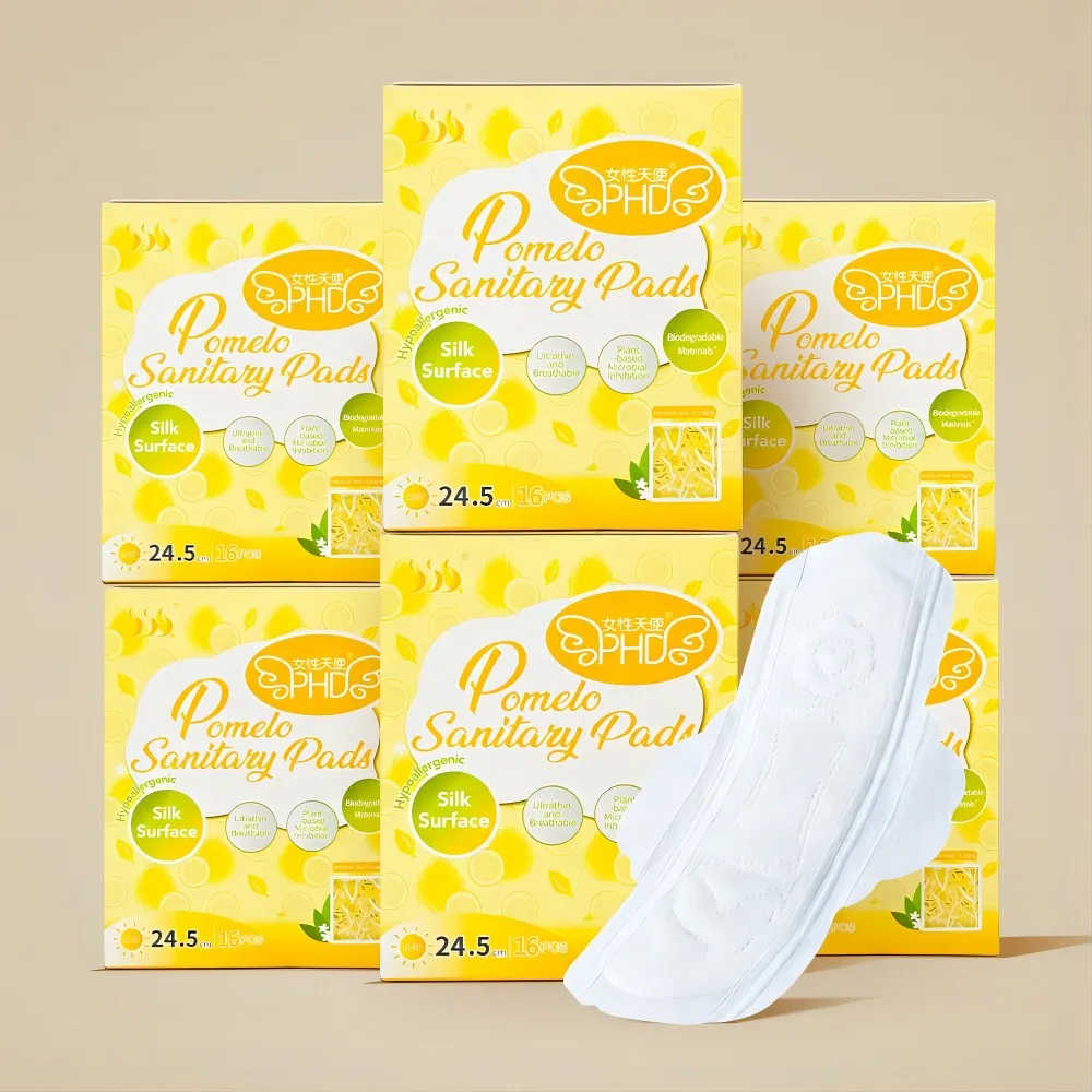 Wholesale Female Organic Cotton Biodegradable Sanitary Pads Comfortable Disposable Sanitary Napkins For Lady