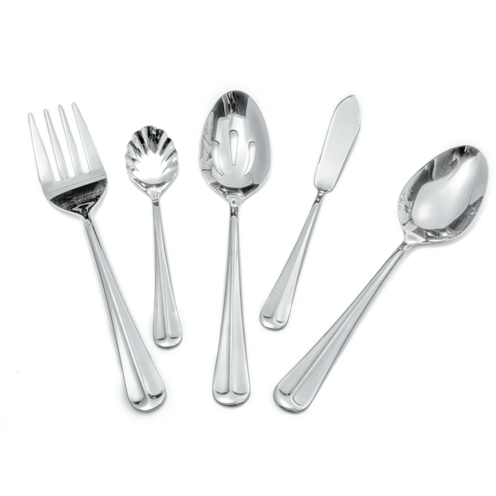 Stainless Steel  Flatware Set Salad Fork and Spoon Service Tableware Cutlery