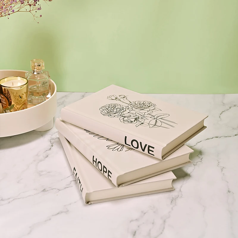 Fashion Luxury Decorative Designer Fake Decor Books Covers For Home Decor