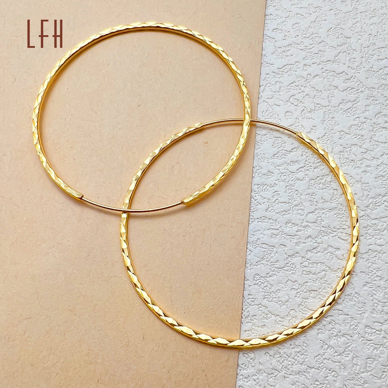 AU750 Hoop Earrings 18k Real Gold Jewelry Manufacturer