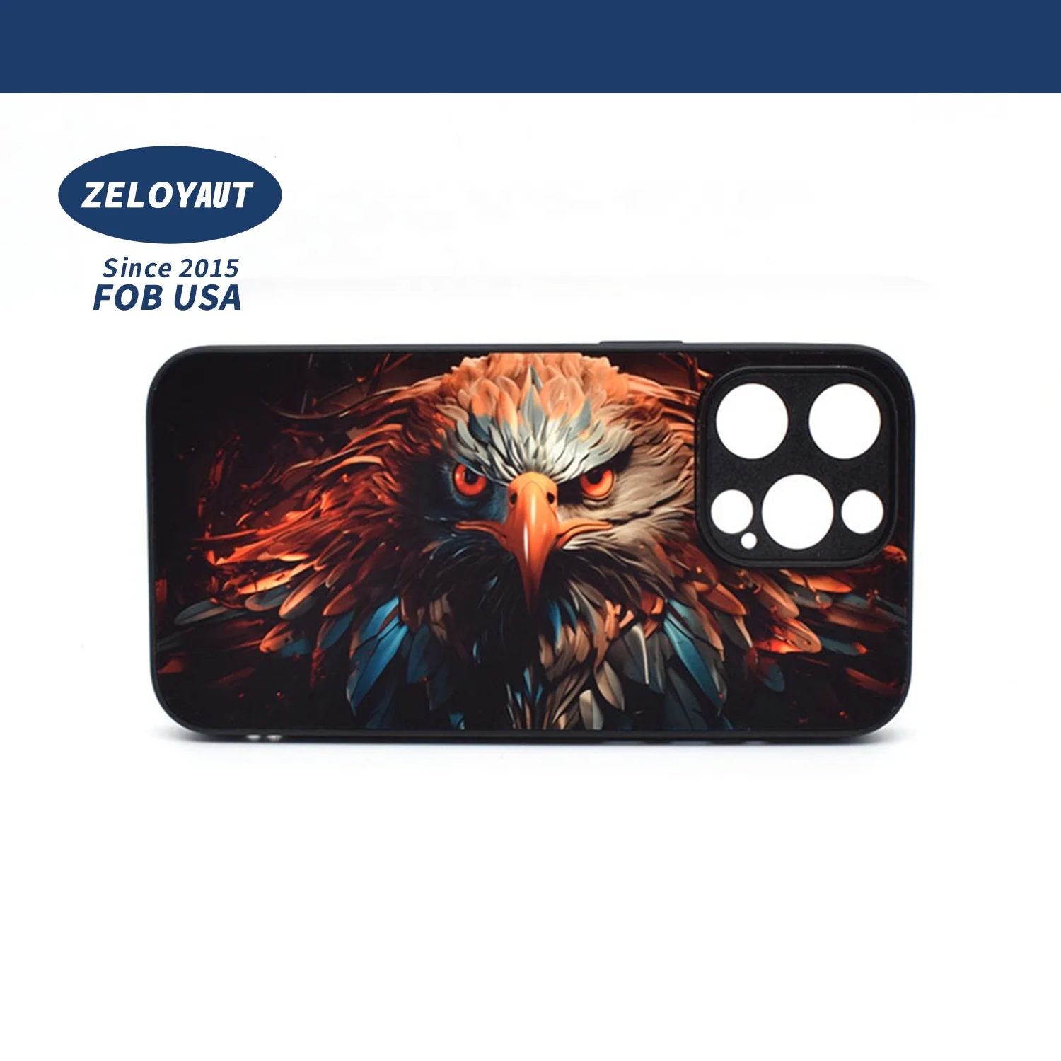 ZELOYAUT Sublimation iPhone 15 case high quality hot sale wholesale custom blank new design black TPU+PC phone case