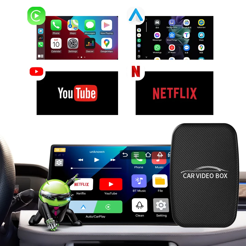 Rejuvauto 2G 16G зеркальный соединитель Android автомобильный беспроводной адаптер Carplay Mini Ai Box для оригинального автомобиля с проводным