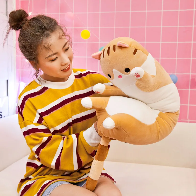 Mengai Plus Size Bar Pillow Plush Toy Sleeping Doll Pillow Birthday Gift