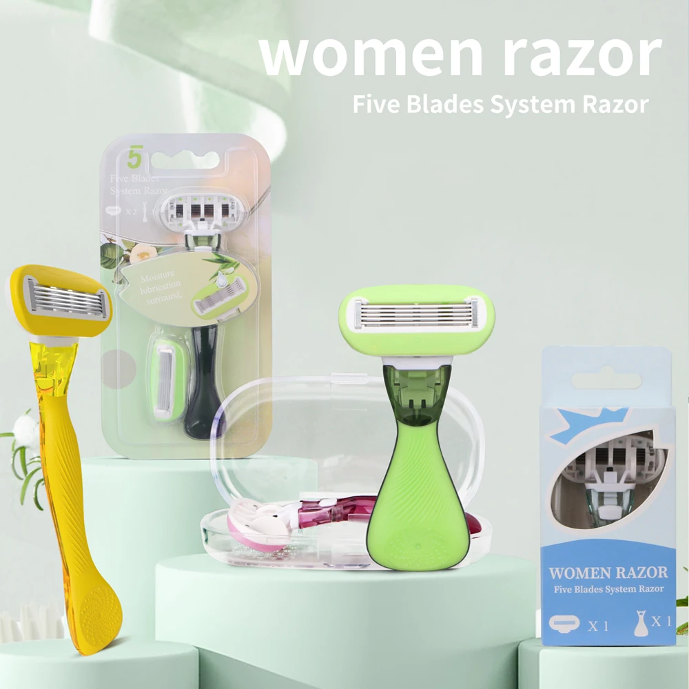 Extra Smooth On The Go Razor For Women , moisture lubrication surround ladies razor with mini handle in travel case