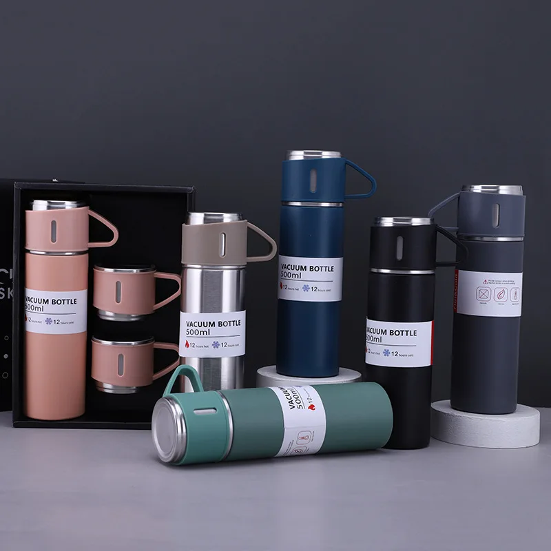 Wholesale Stainless Steel Insulated Cup with Handy Lid Factory Direct Christmas Gift Set of Straight Body Tea Cups