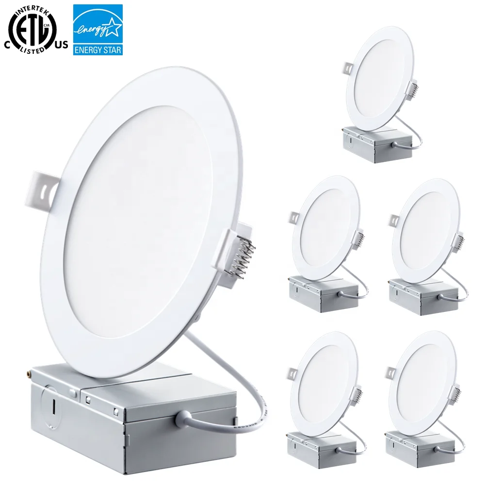 Лидер продаж на Amazon, ультратонкая светодиодная панель 6 дюймов 12 Вт с коробкой J