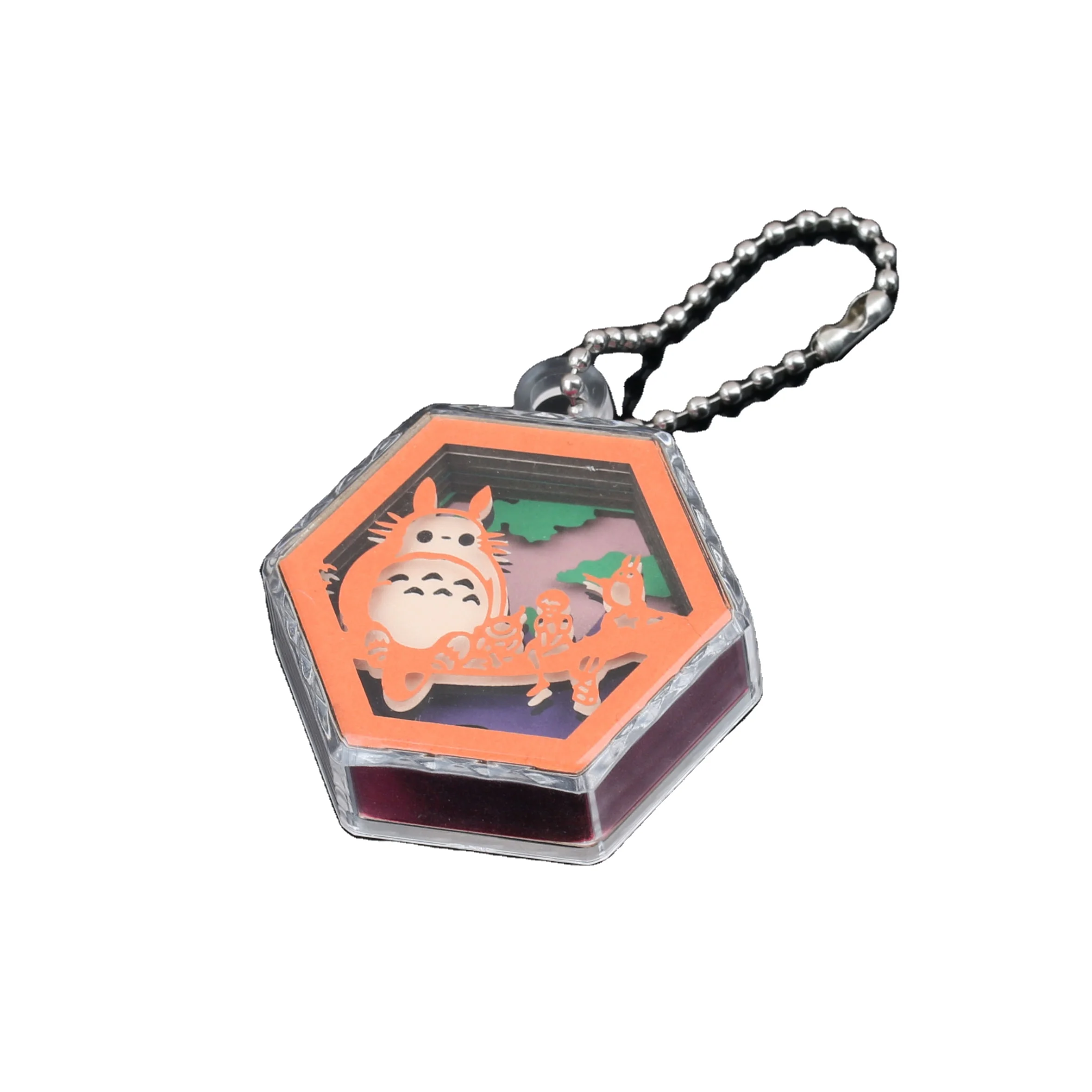 Wholesale Custom Transparent Acrylic cute Cartoon Character 3d Keychains with Key Ring for Promotional Gift
