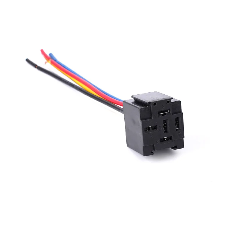 Musuha  5 Pin Automotive Relay Connector Socket Harness 12V 30/40A  High-quality Car Auto Relay Socket Plastic 5 Wire