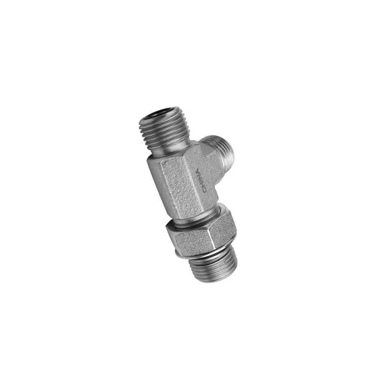 FS6804 Male ORFS ORB Tee Hydraulic Fitting Factory Price 45# Steel Stainless Steel Tee Fitting O-ring Boss Adapter