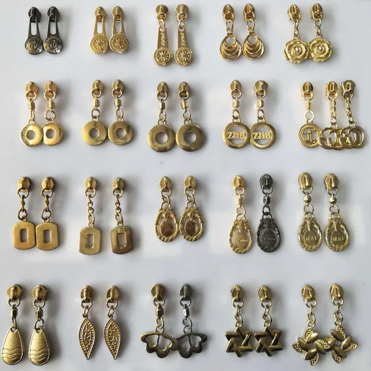 Застежка-слайдер с застежкой-молнией OEM Заводской фирменный логотип без никеля металлический автоматический замок цинковый сплав окрашенный