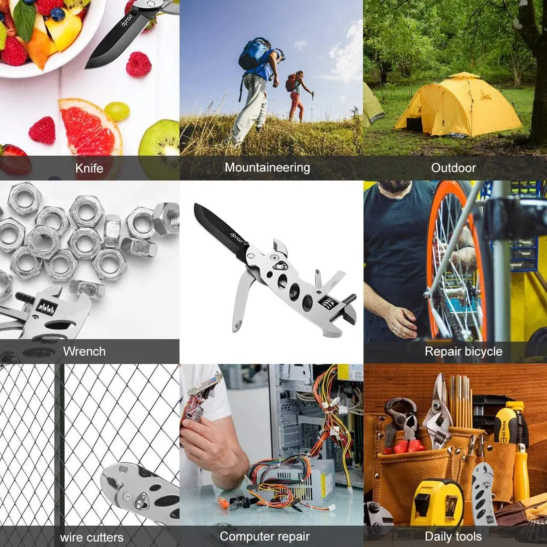 
multitool wrench adjustbale wrench multitool pocket tool with Wire Cutter Flat Screwdriver Phillips Screwdriver 