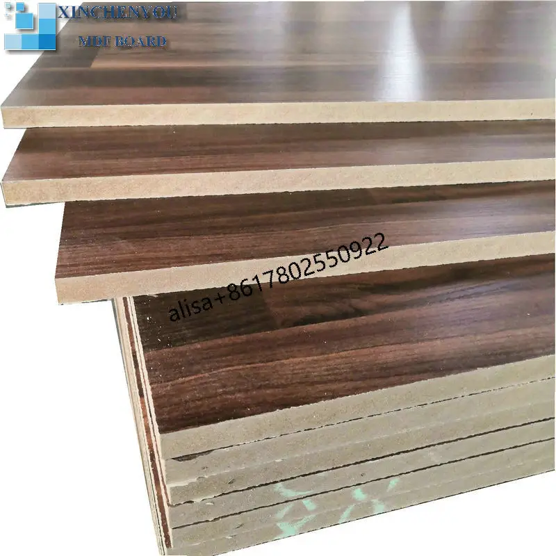 2mm~ 18mm finger joint floor wood grain  Melamine MDF Board For Furniture/ mdf melamine board