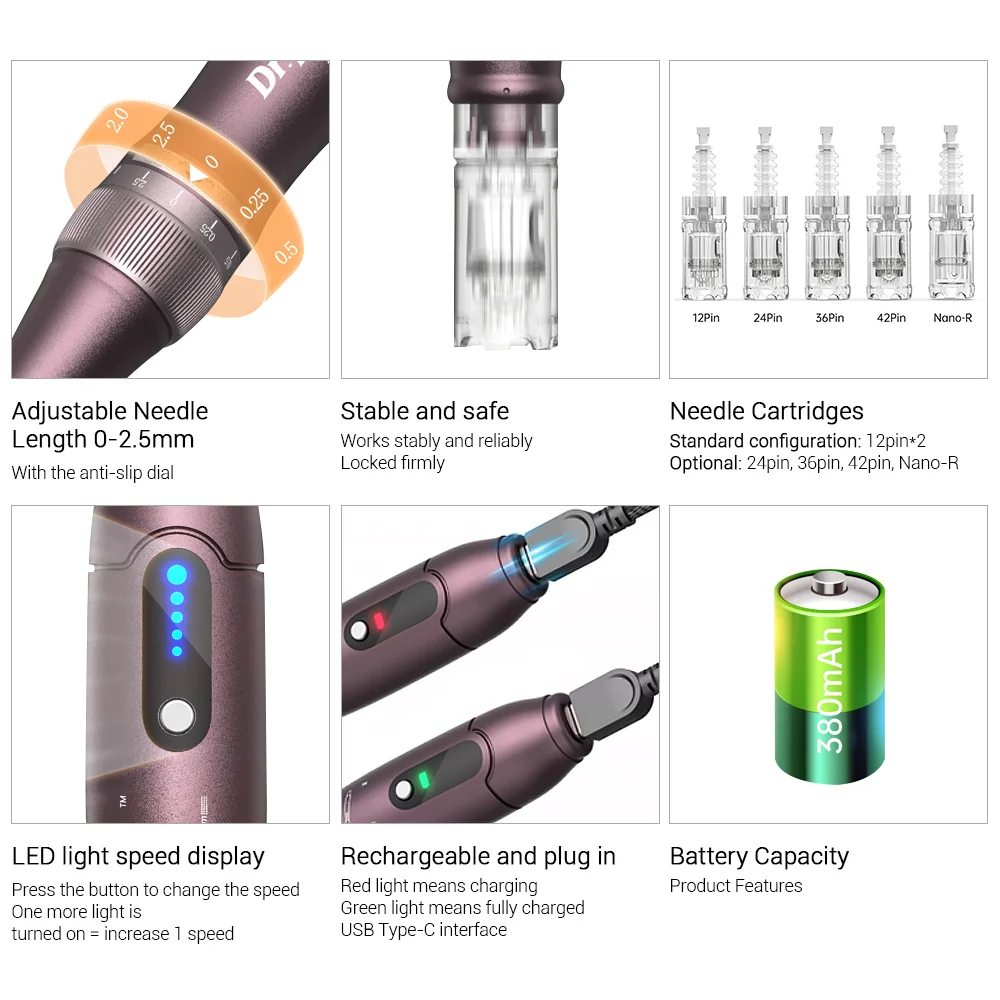 Дерма-ручка ULTIMA A10, устройство для ухода за кожей, смягчения двойной подбородок, удаления морщин