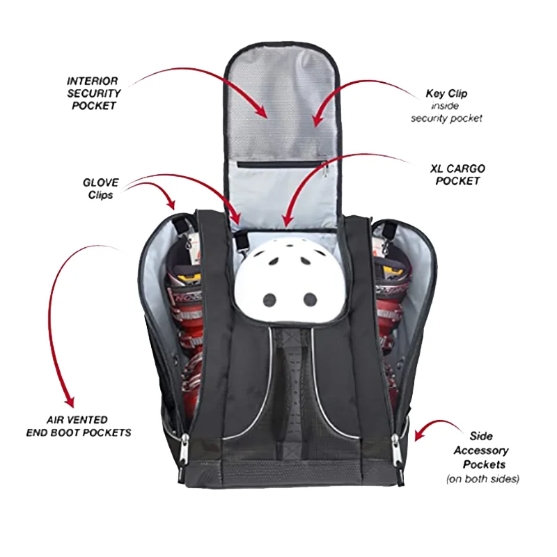 Wholesale Custom Ski shoes Boot Backpack large capacity helmet bag