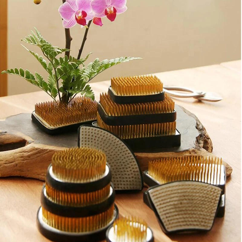 Hot Sale Japanese Style Brass Ikebana Kenzan Flower Pin Frog for Household Flower Arrangement