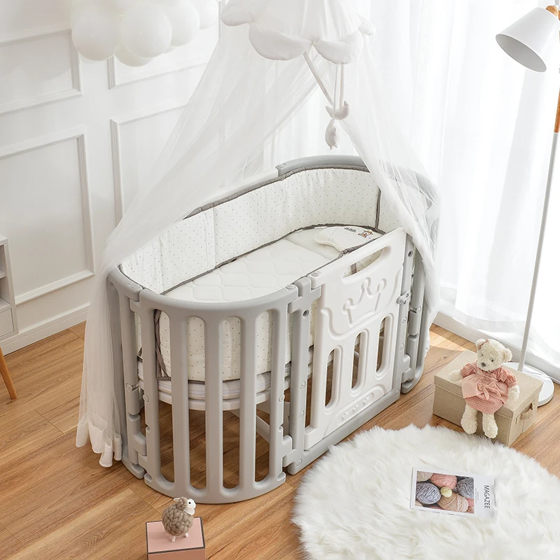 
2020 New born multi-function detachable Baby Bed, modern design Baby Crib with wheel 