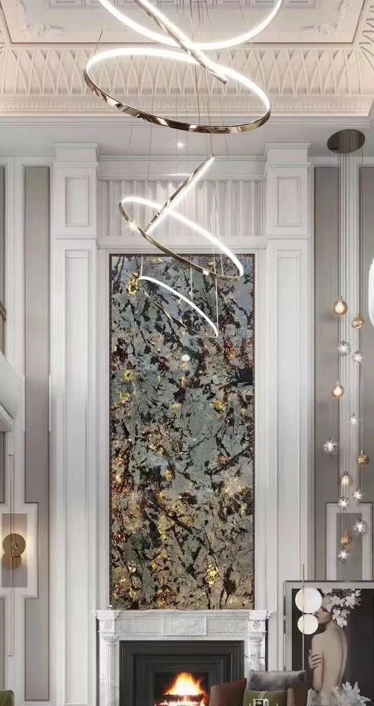 Snow Mountain Blue Marble Background Wall Decor Backlit Transparent Stone Island