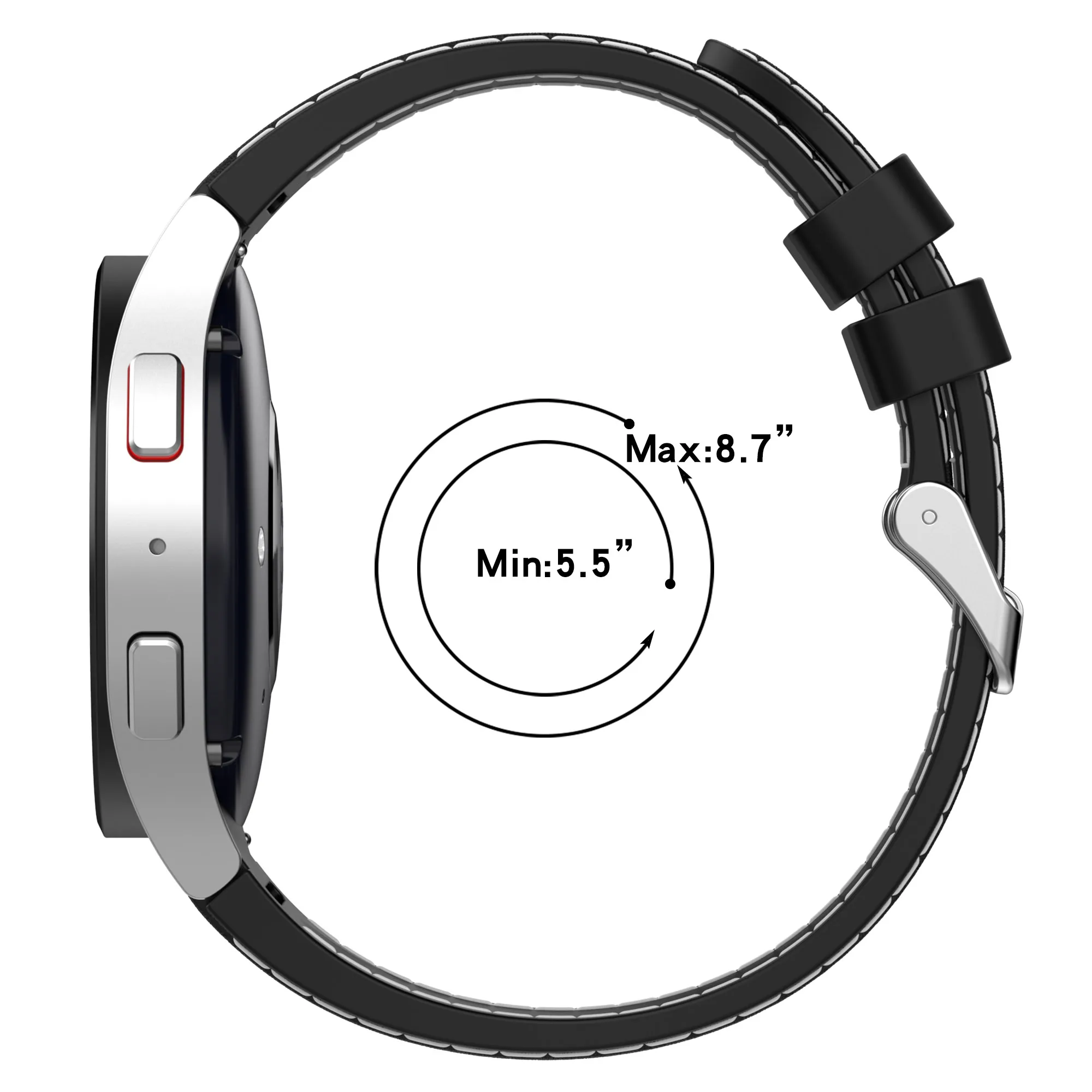 20mm Quick Release Strap for samsung galaxy watch7  Silicone Bandfor samsung Galaxy Watch 6/5/4/4 classic/6 classic